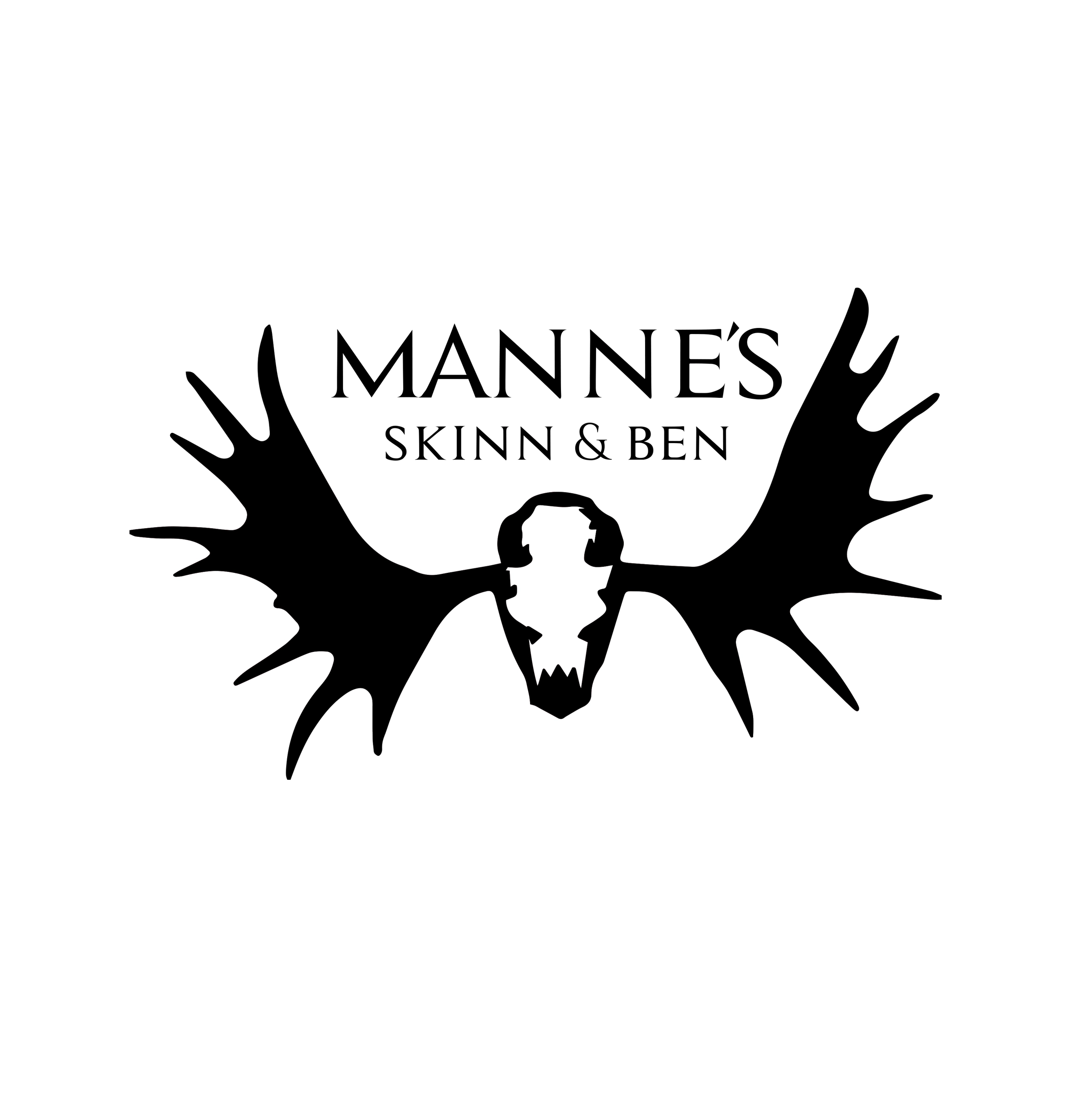 Mannes skinn och ben Logotype